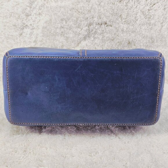 COACH 9564 Blue Leather Legacy Demi Hobo Shoulder Bag Convertible Strap Vintage - Picture 11 of 16